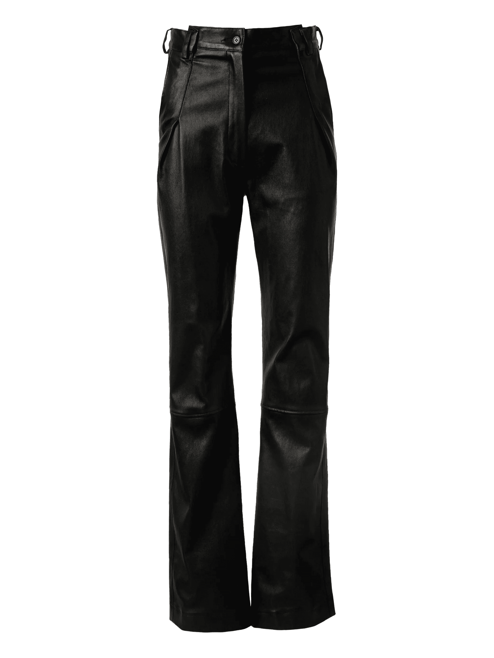 pleated-leather trousers - Image 1