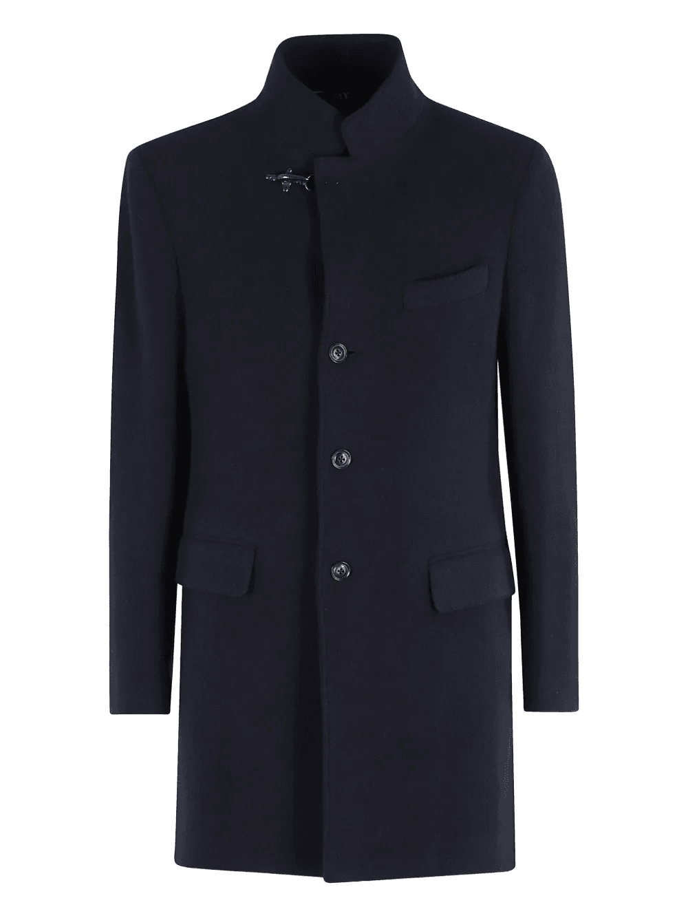 wool single-breasted coat - Image 1