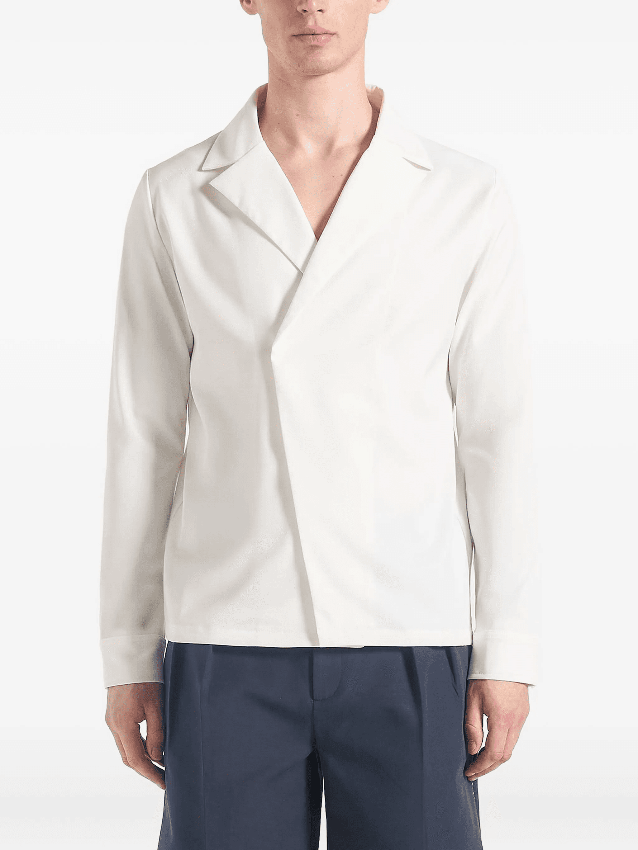 Alban satin double-breasted shirt - Image 1