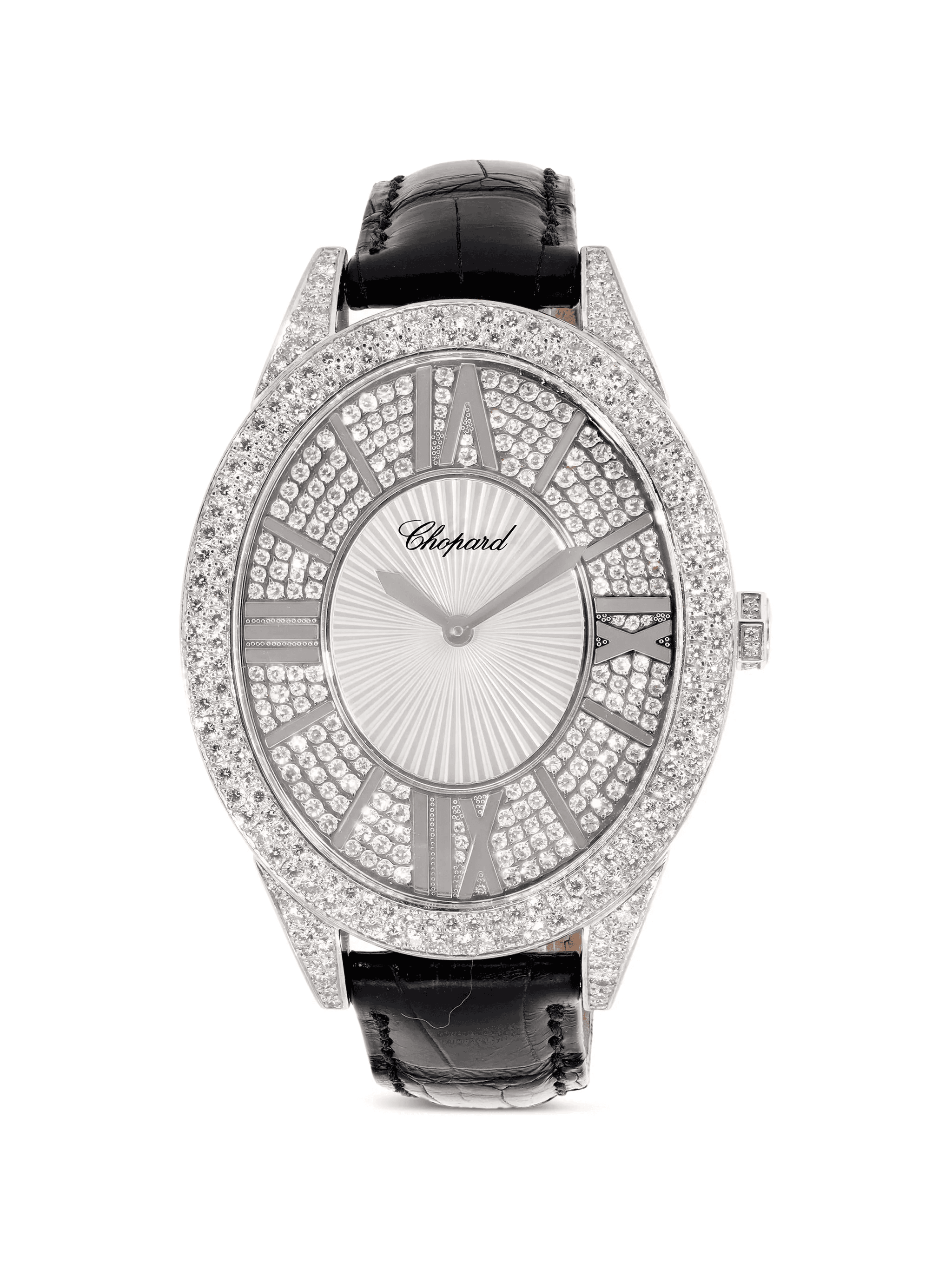 18K white gold diamond 46mm watch - Image 1