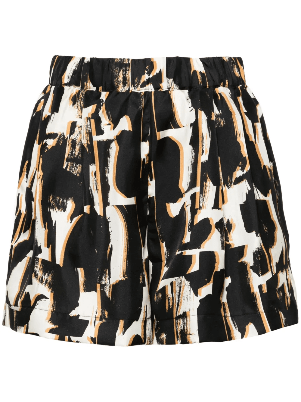 Zurich abstract-print silk shorts - Image 1