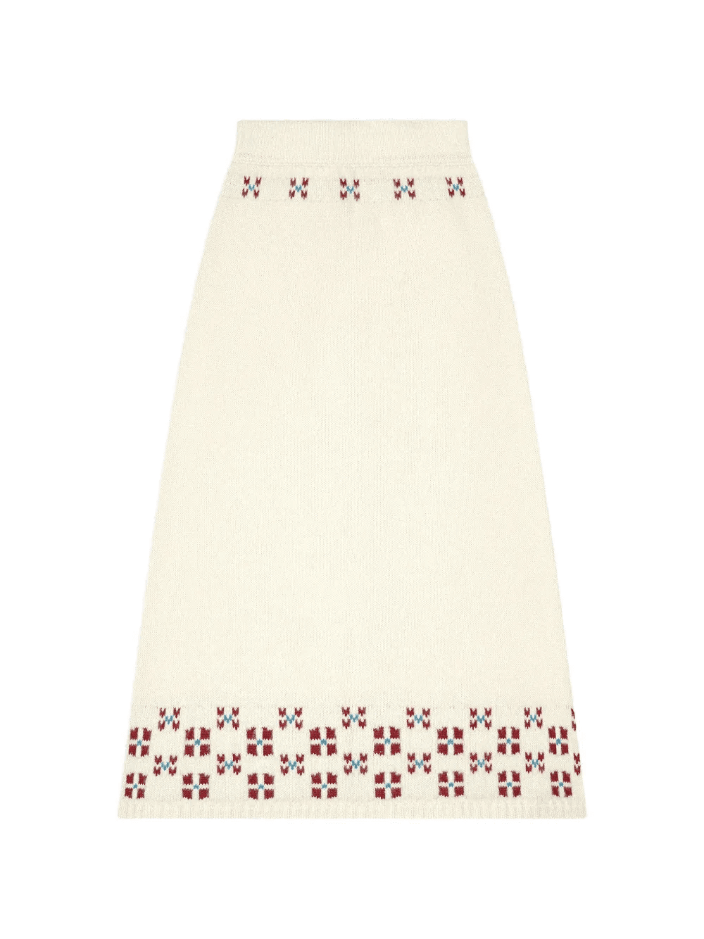 Winter Fair Isle cashmere skirt - Image 1