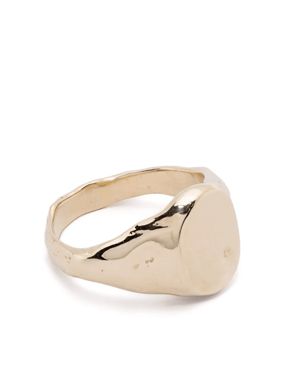 14K yellow gold small Cogency signet ring - Image 1