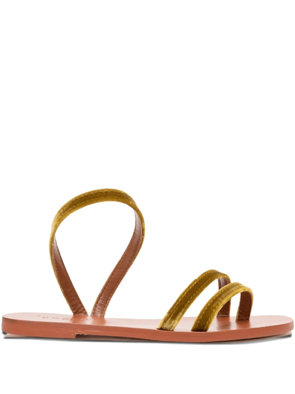 velvet double-strap sandals - Image 1