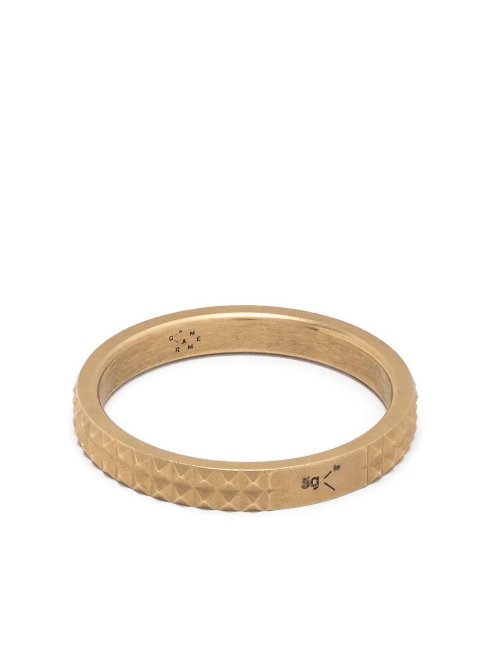 18kt yellow gold guilloché ring - Image 1