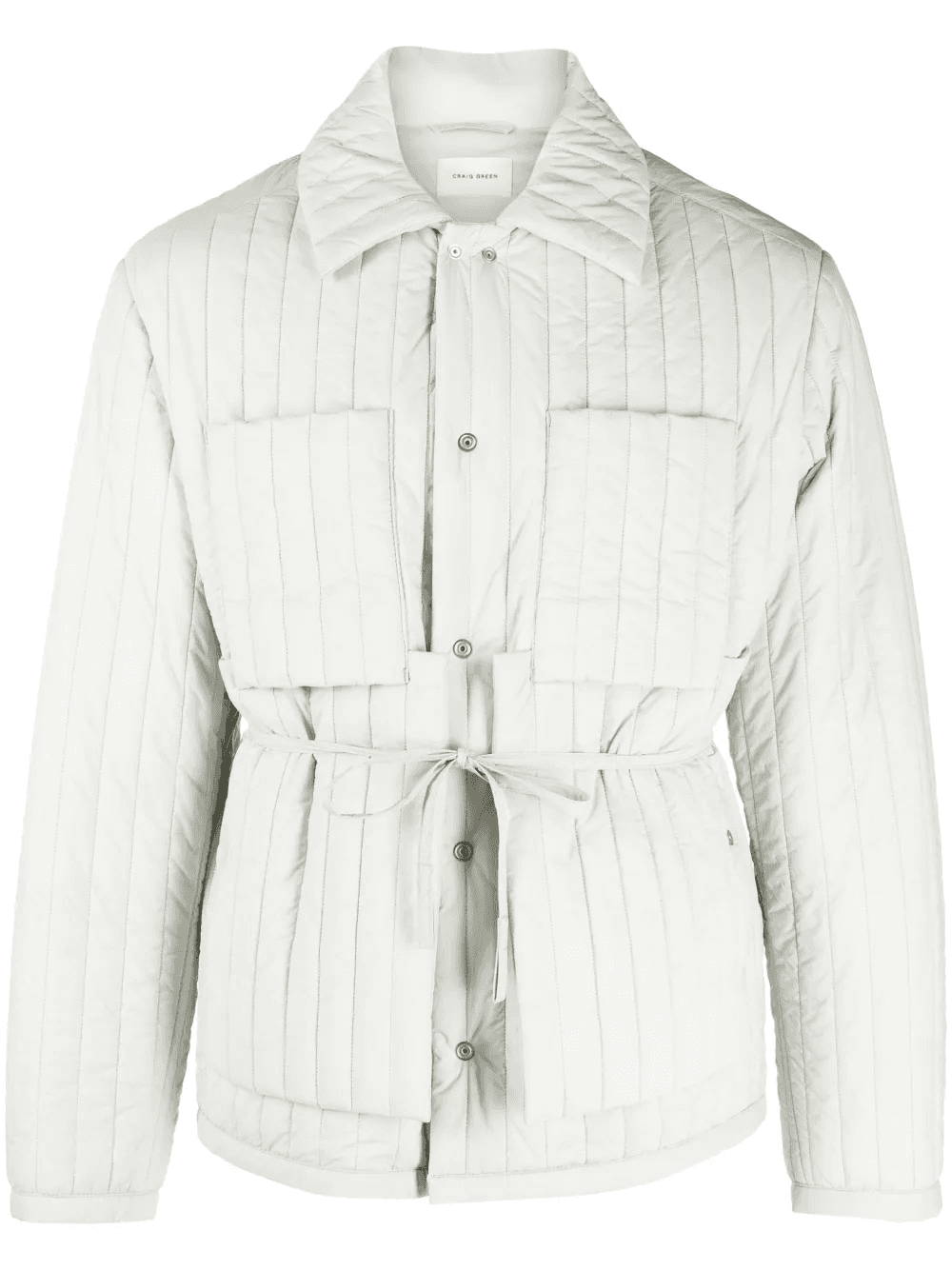 belted quilted shirt jacket - Image 1