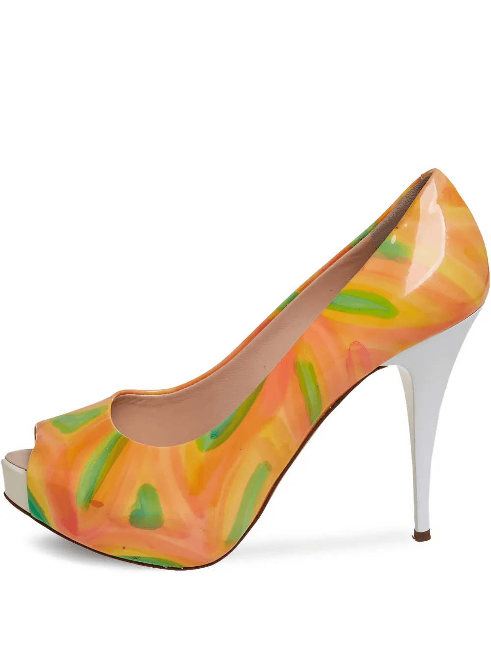 pre-owned 110mm peep-toe platform pumps - Image 1