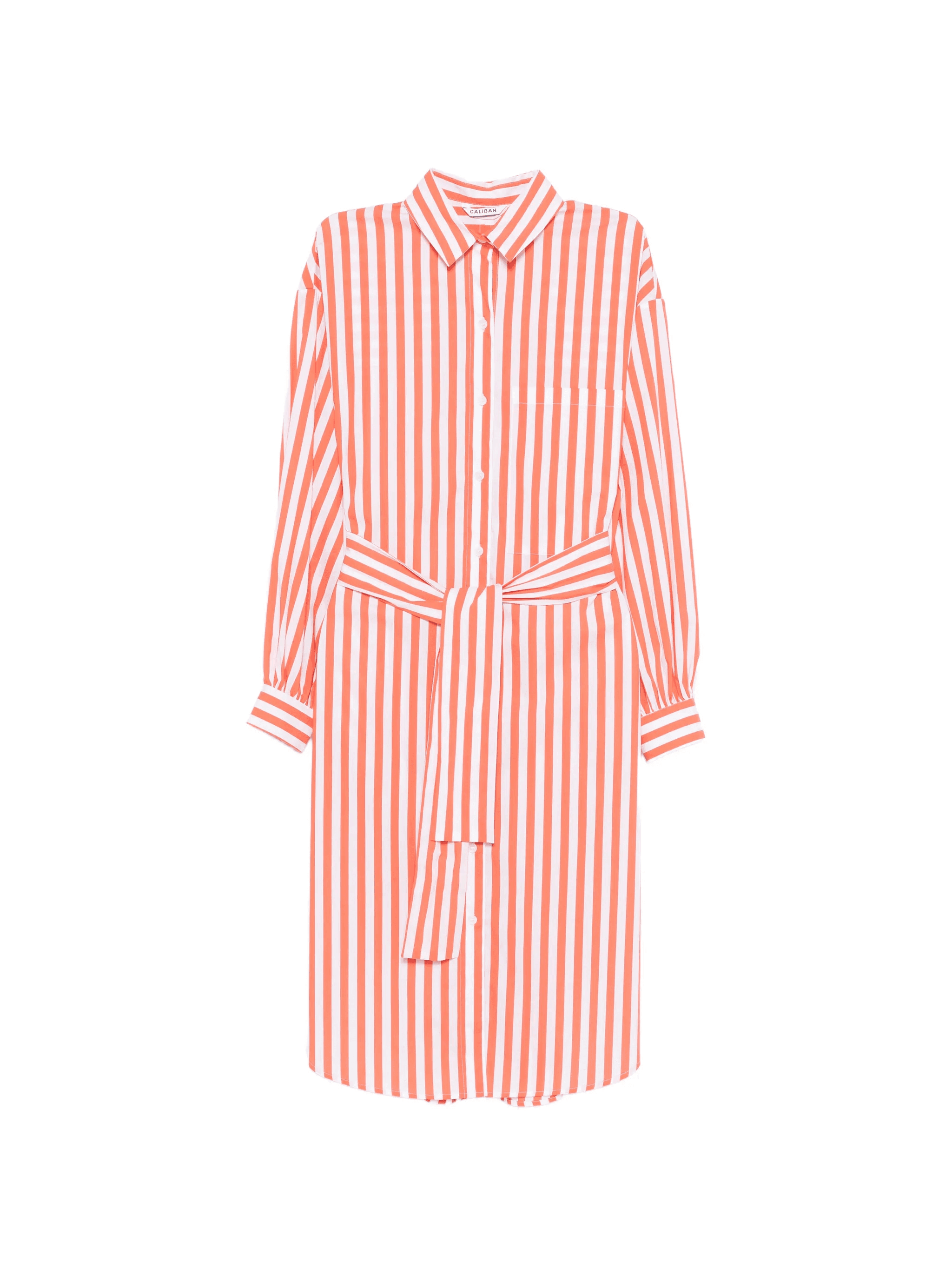 striped tie midi dress - Image 1
