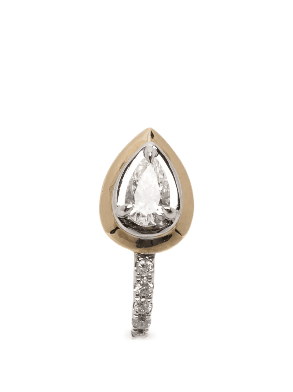 diamond pear earring - Image 1