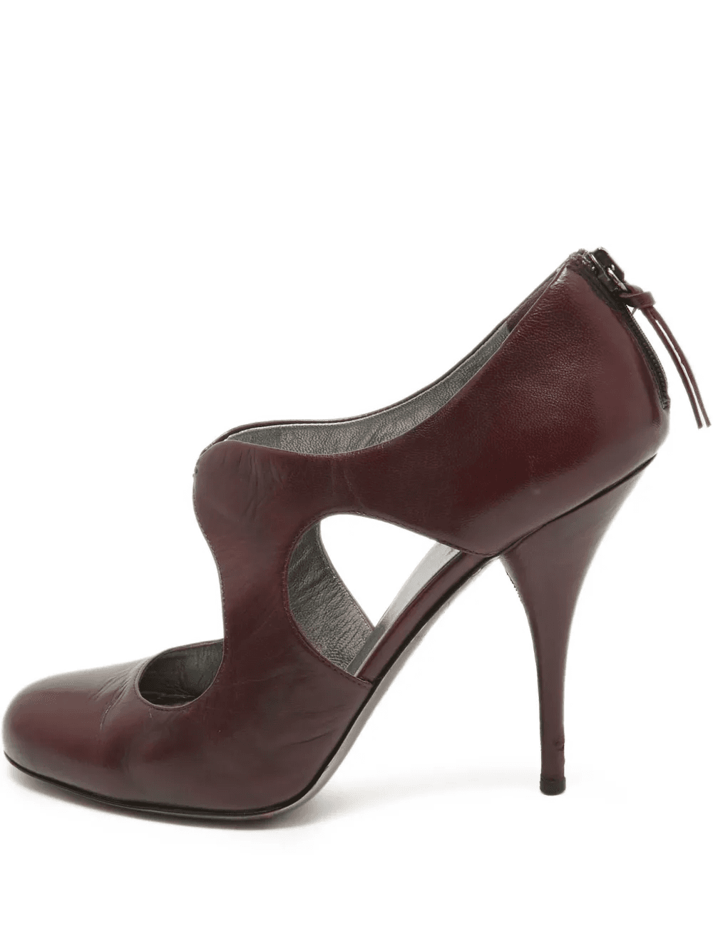 110mm leather heeled pumps - Image 1