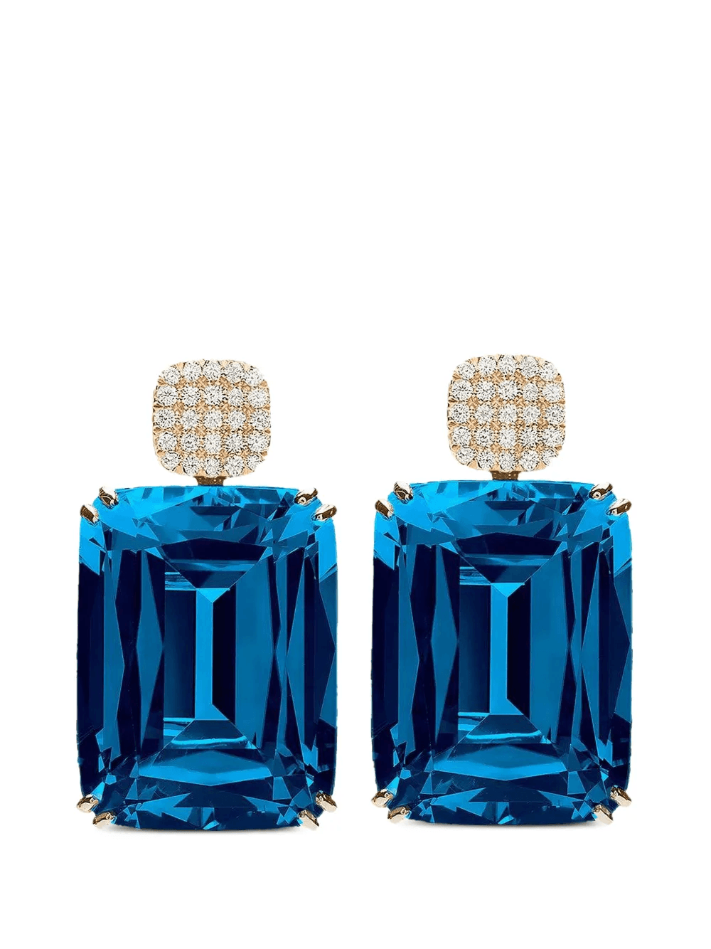 London diamond and topaz earrings - Image 1