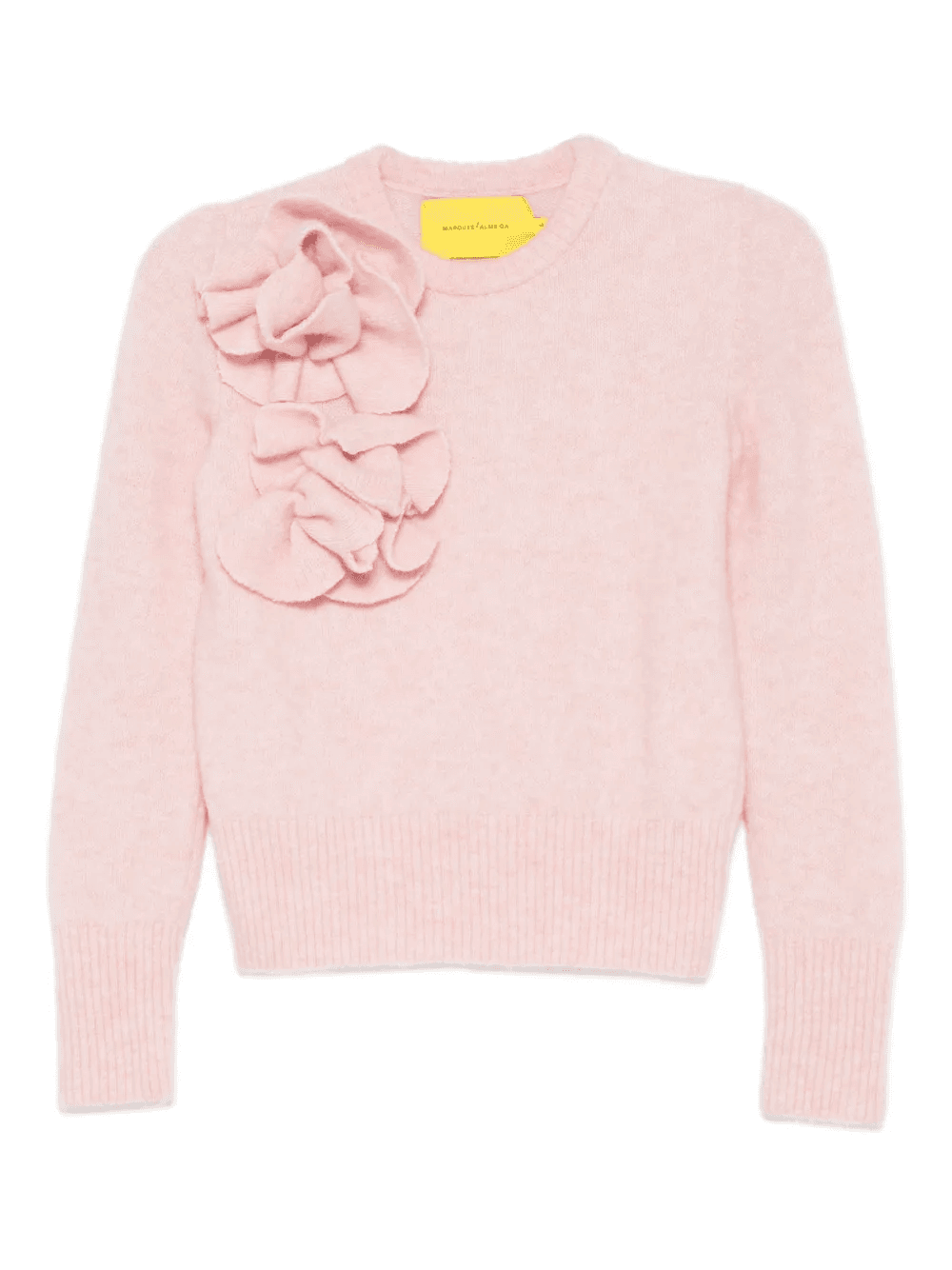 ruffled flower crew-neck sweater - Image 1