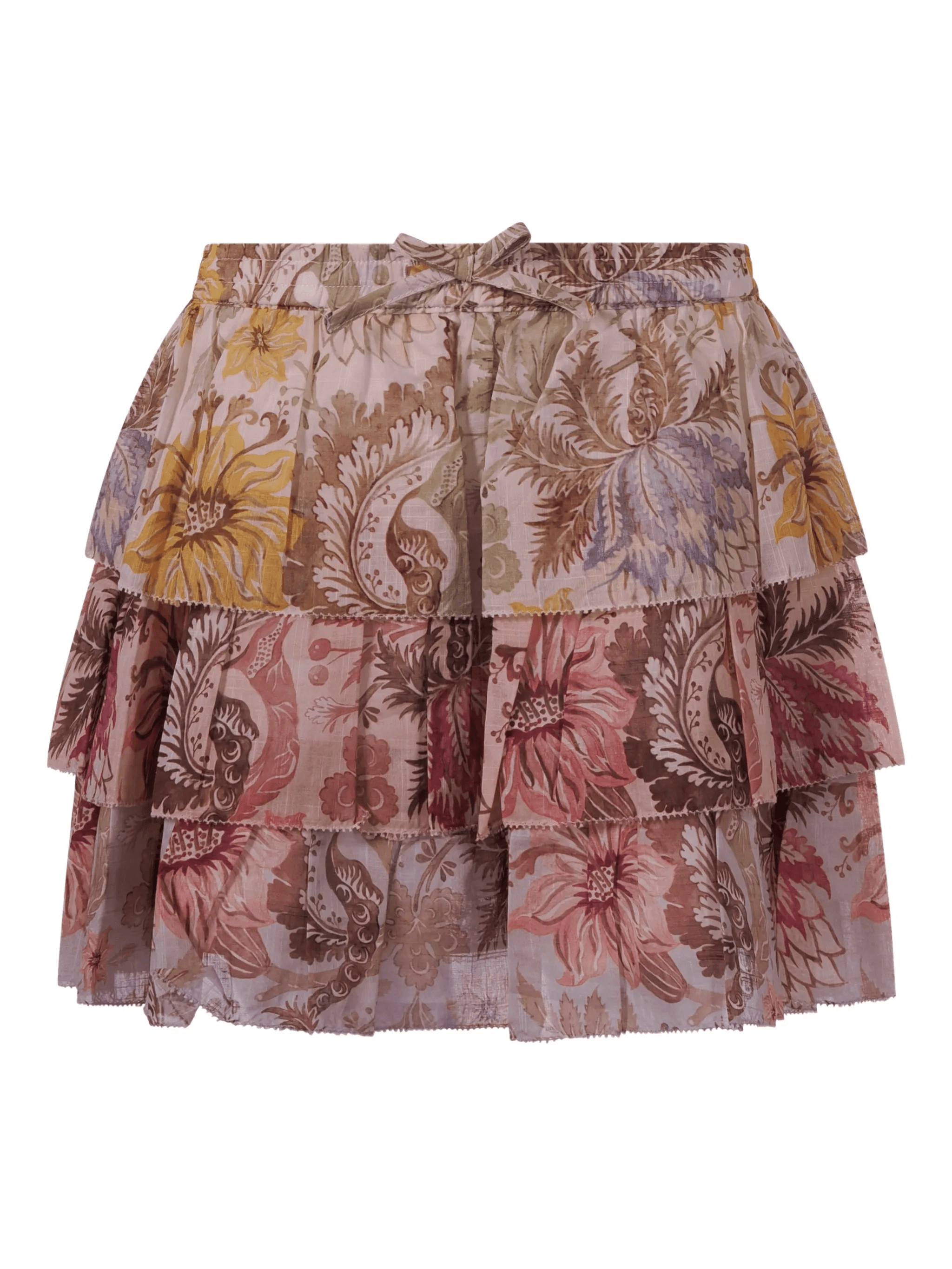 tiered floral skirt - Image 1