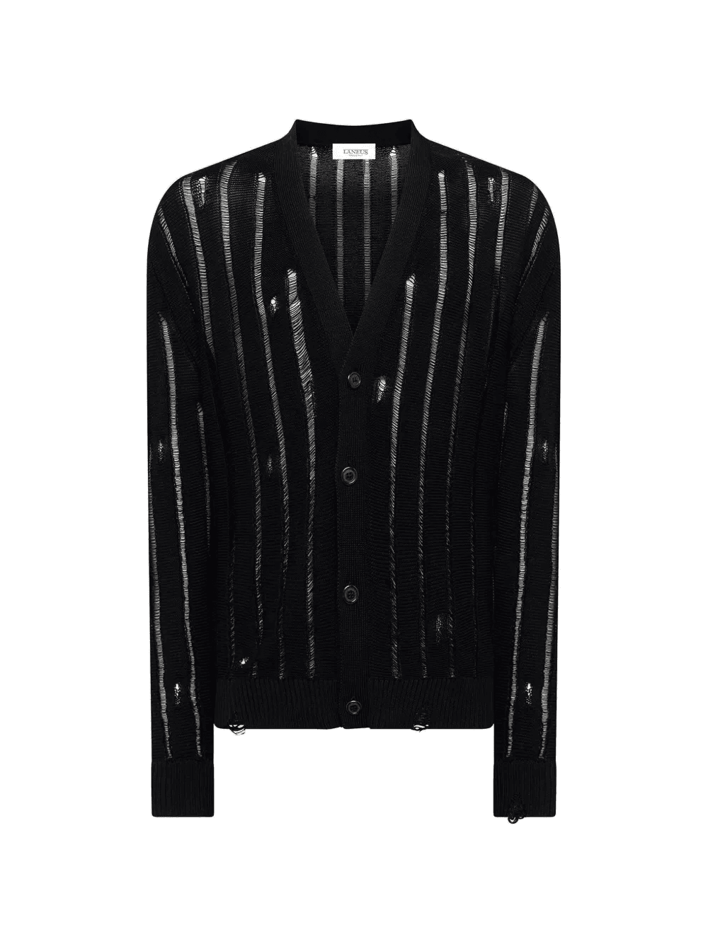 distressed button cardigan - Image 1