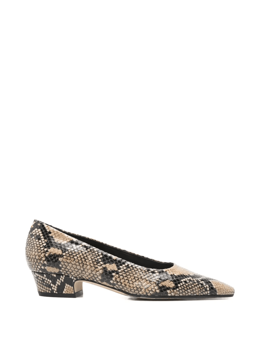 snakeskin square pumps - Image 1