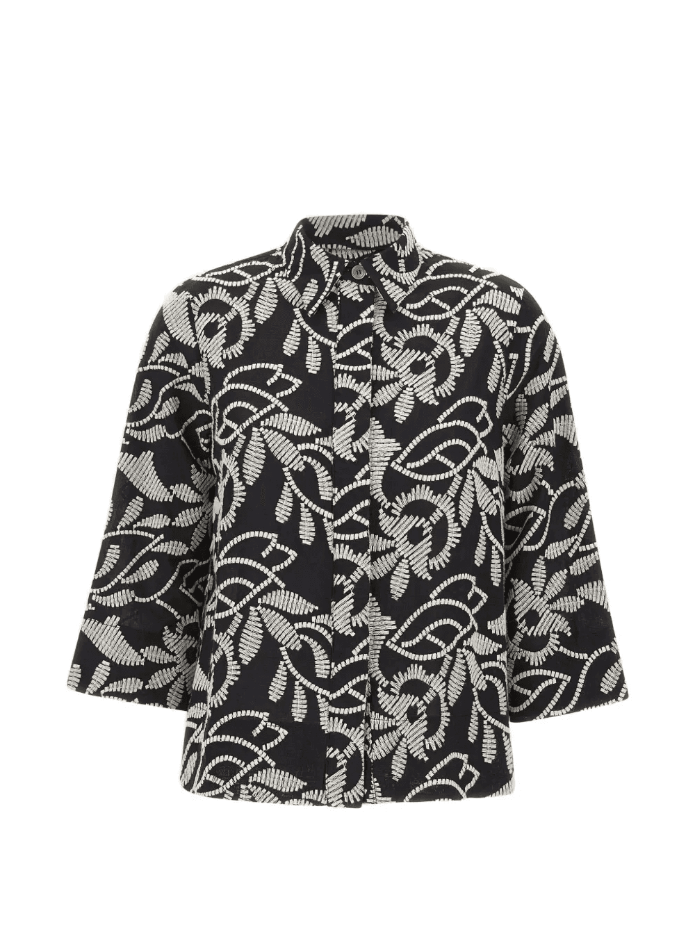 floral-embroidery shirt - Image 1