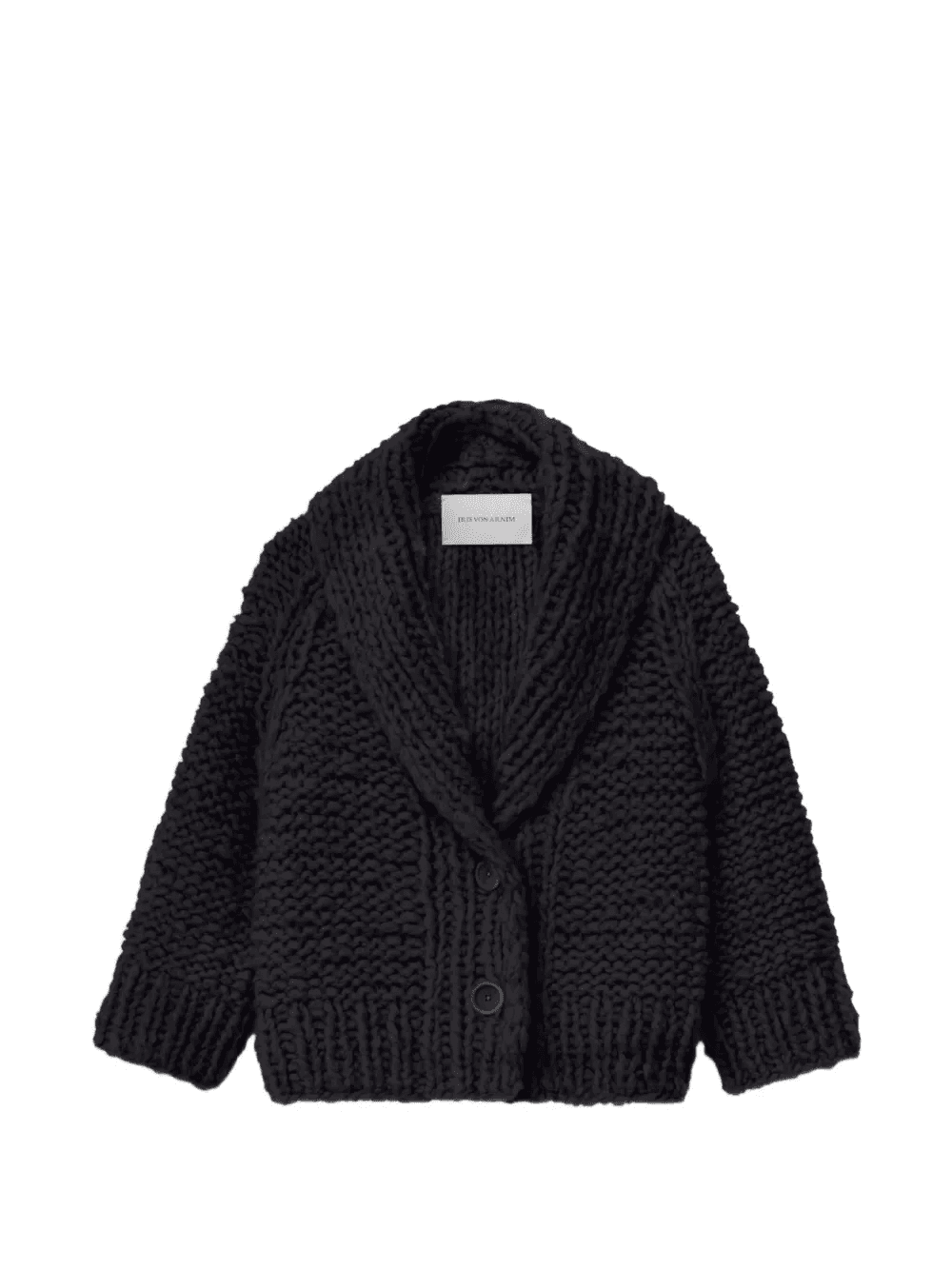 shawl-collar buttoned cardigan - Image 1