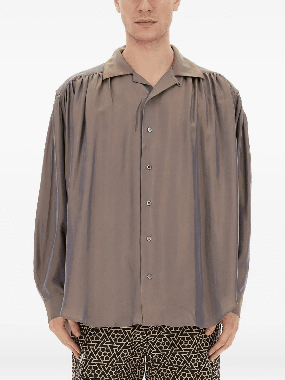gathered buttoned shirt - Image 1