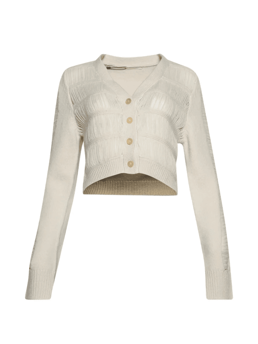 textured cropped cardigan - Image 1