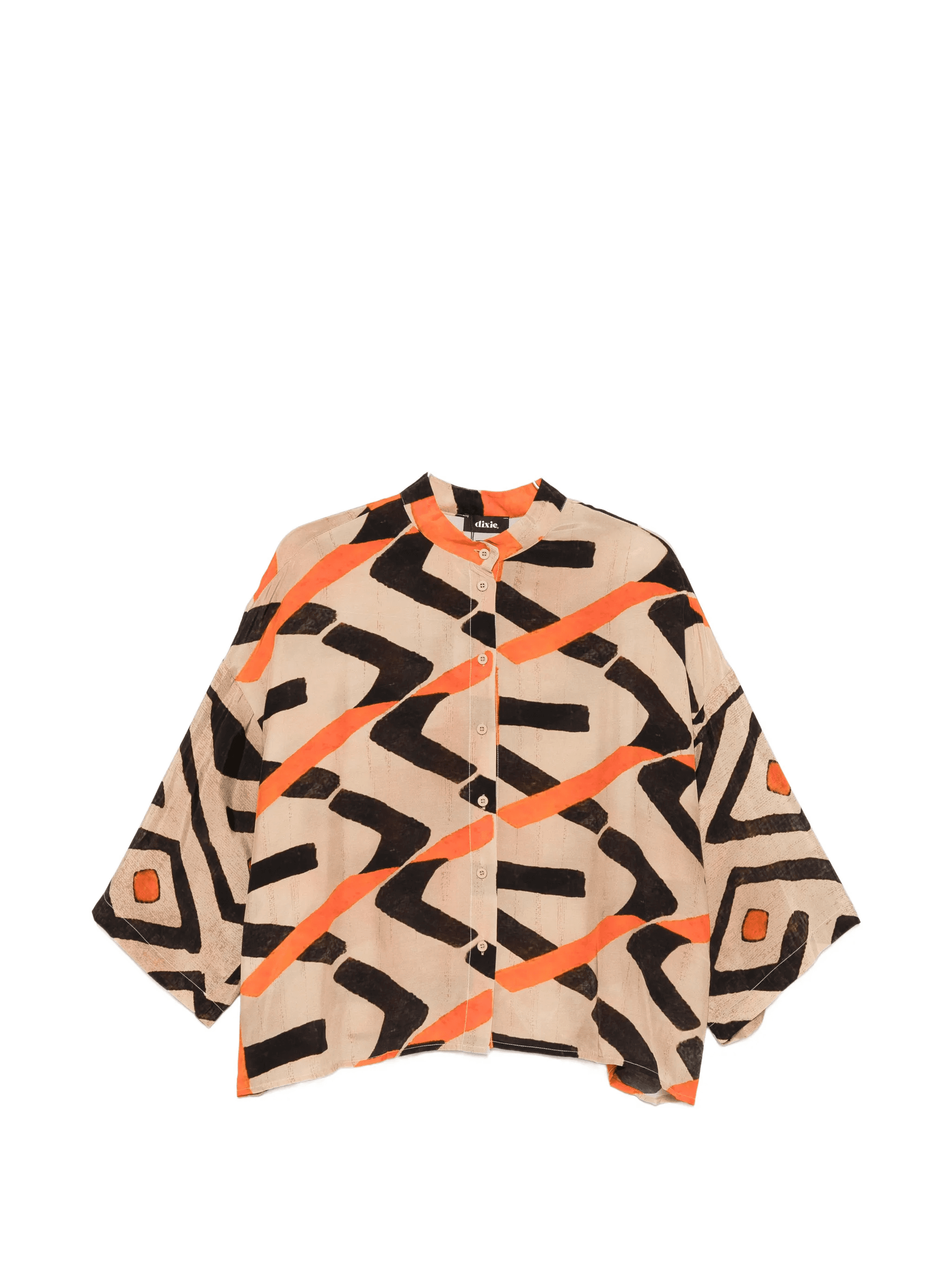 abstract-print cotton shirt - Image 1