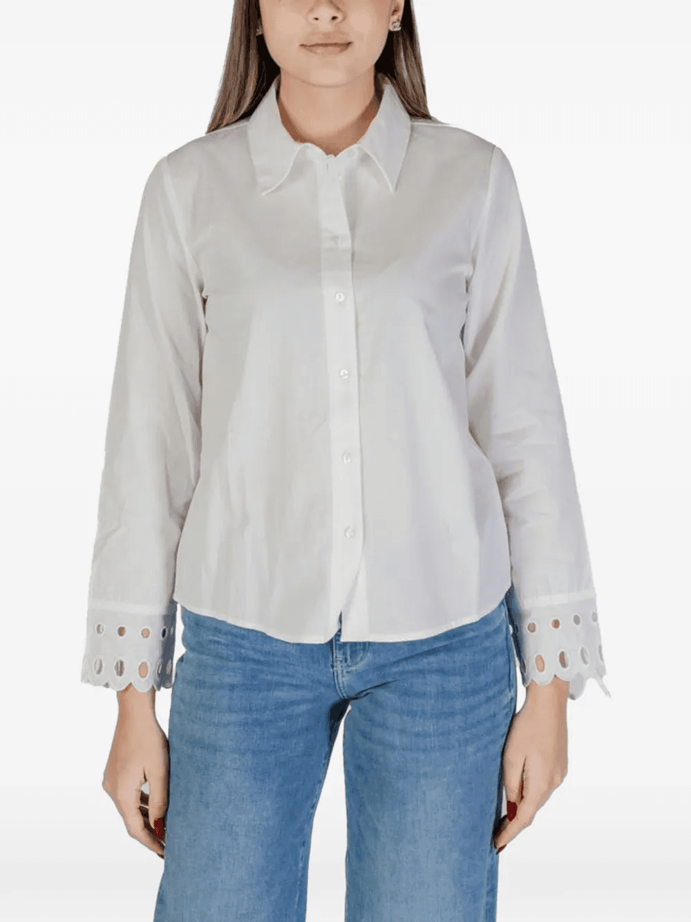 eyelet-detailing shirt - Image 1