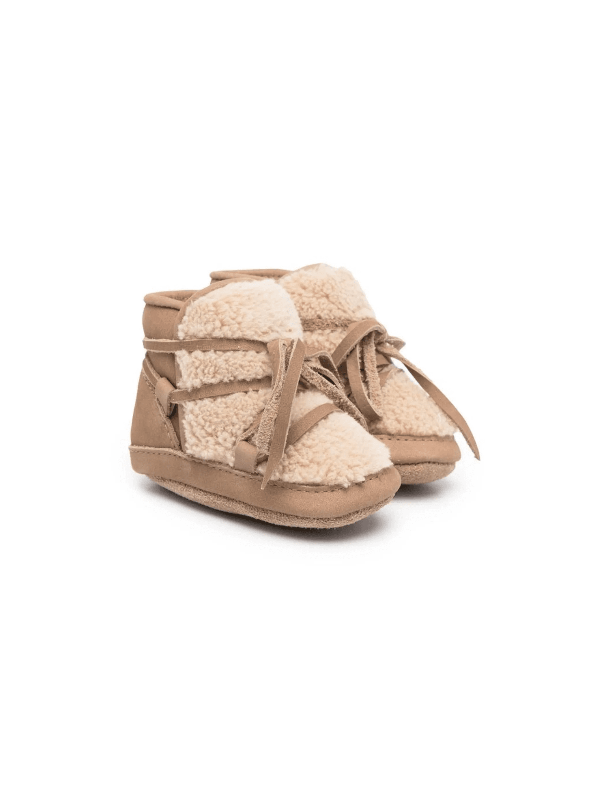 faux-shearling lace-up boots - Image 1