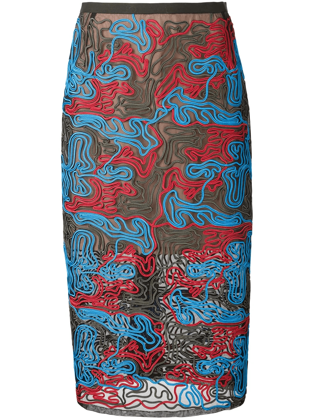 exposed seam mesh skirt - Image 1