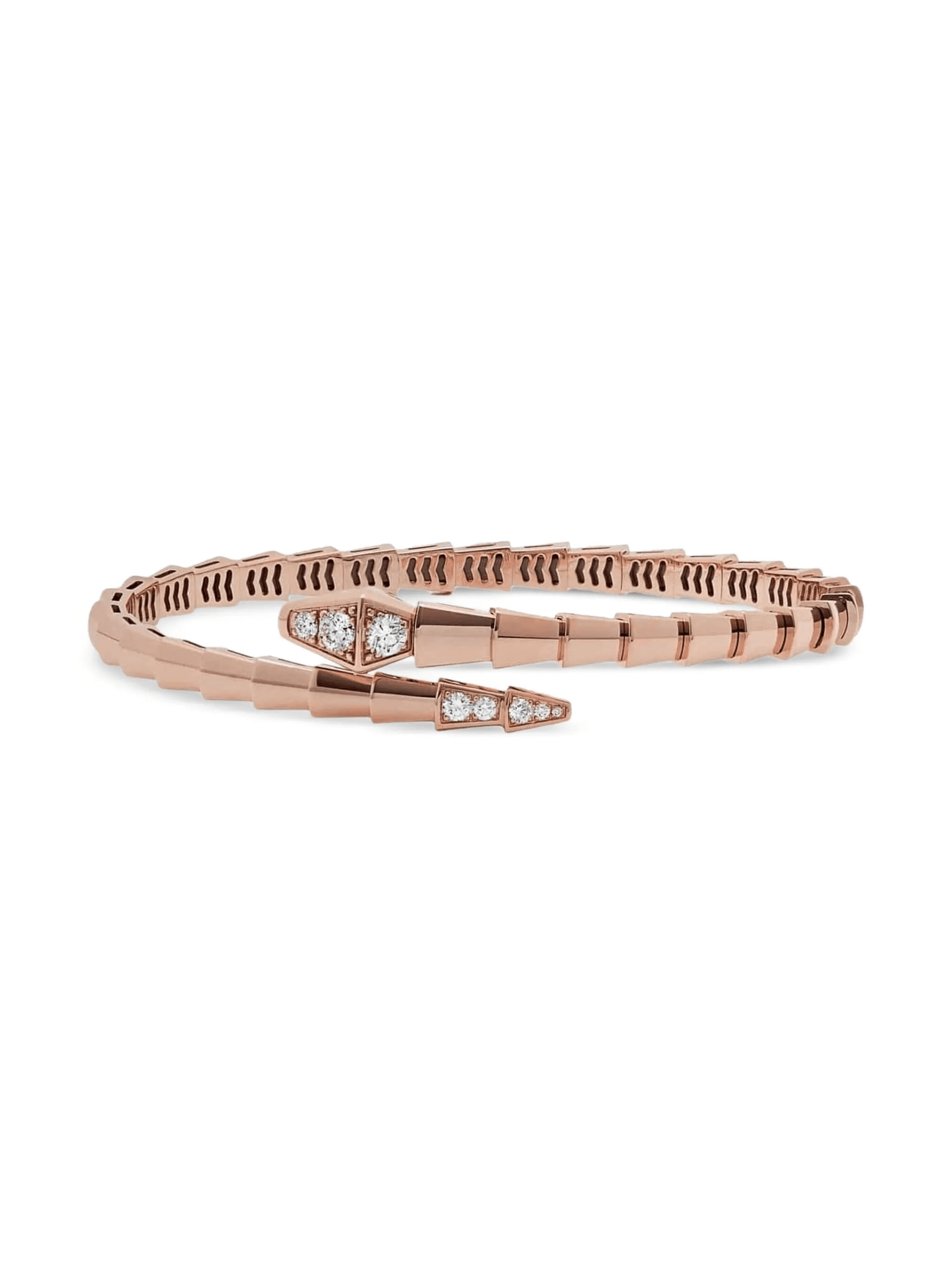 18K rose gold Serpenti Viper diamond bracelet - Image 1
