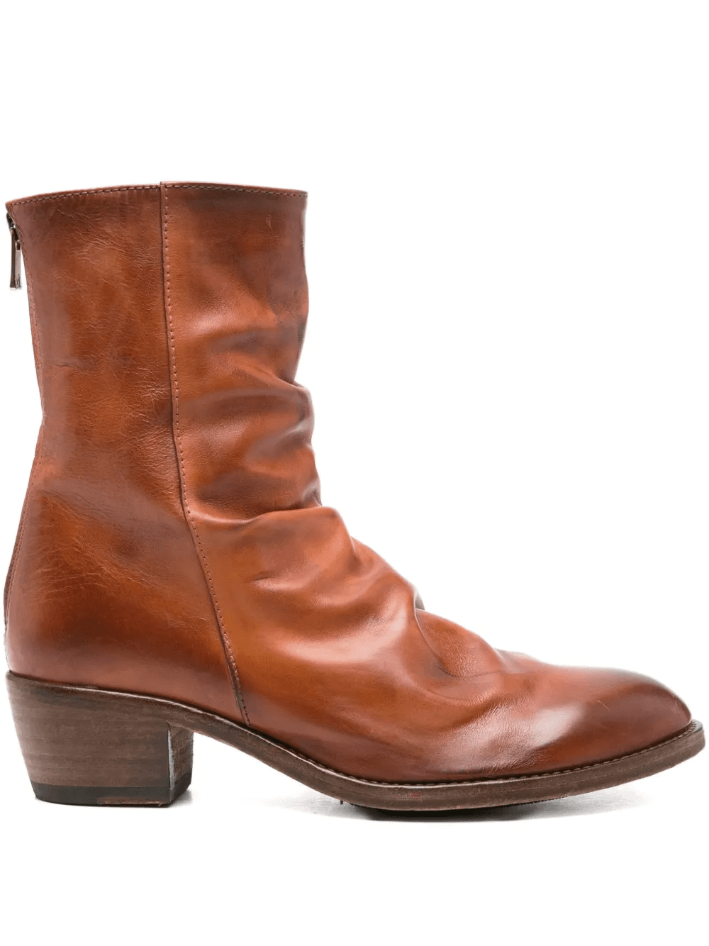 45mm leather zip-fastening boots - Image 1