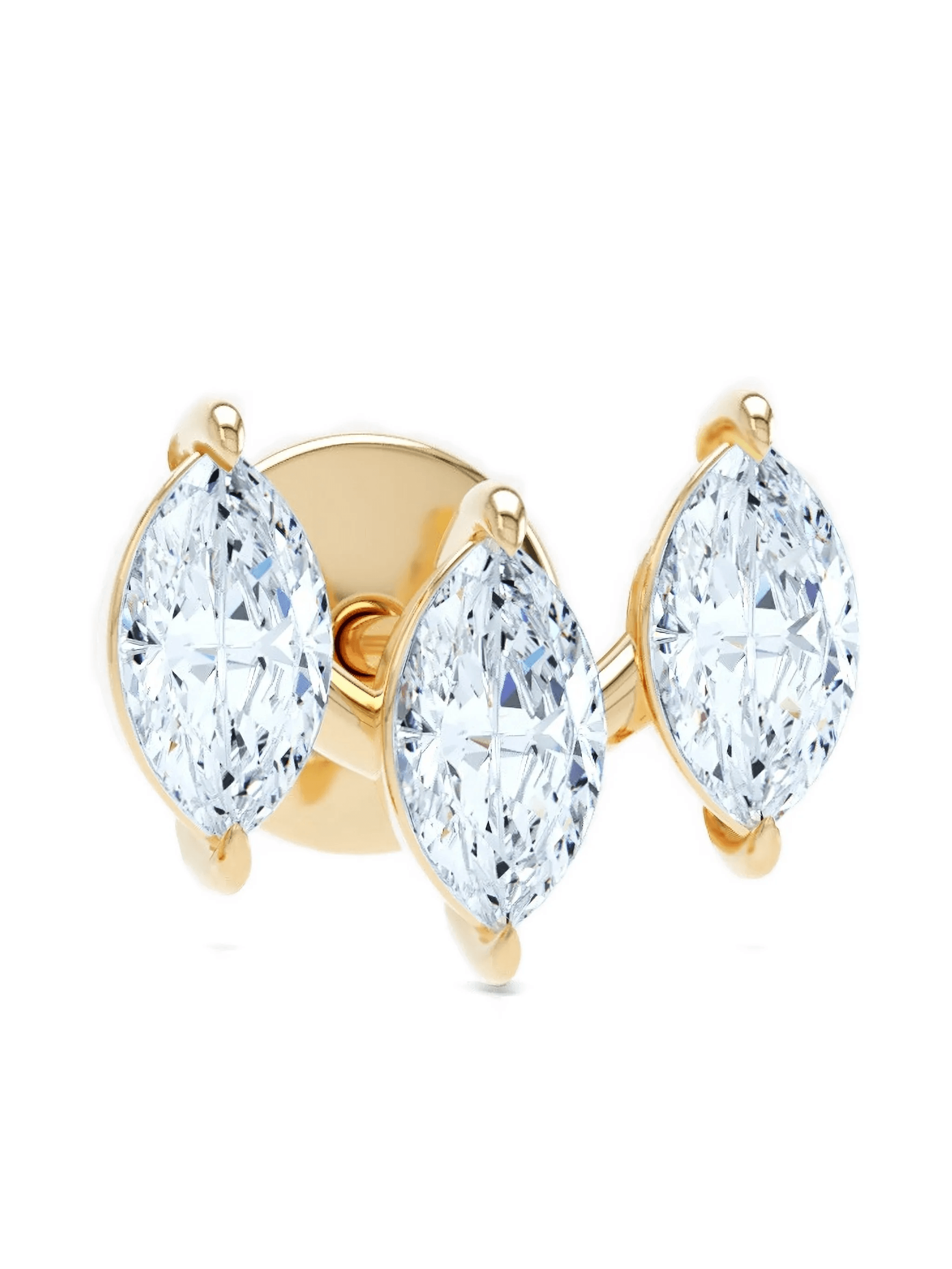 triple-diamond stud earring - Image 1