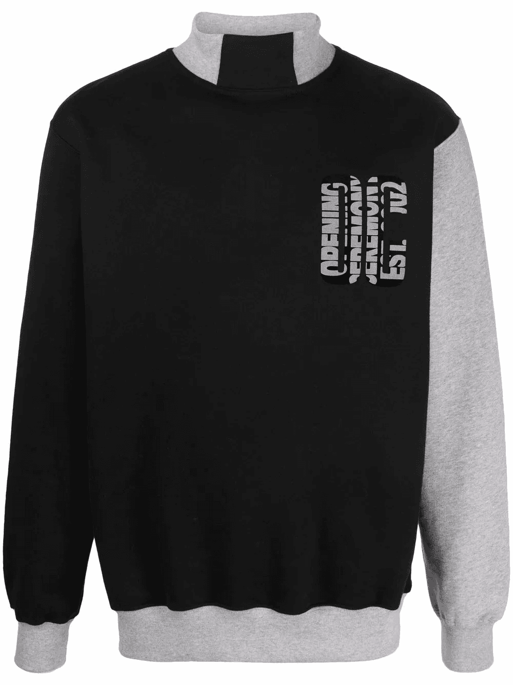logo-print colour-block sweatshirt - Image 1