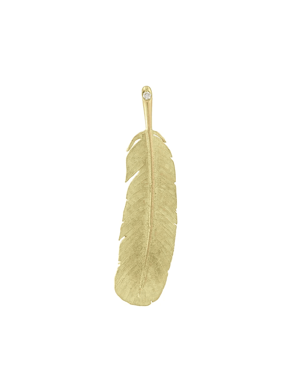18kt gold Feather diamond earring - Image 1