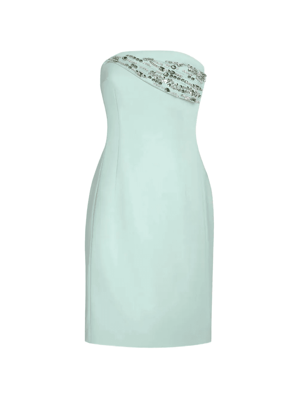 embroidered-neckline cady mini dress - Image 1