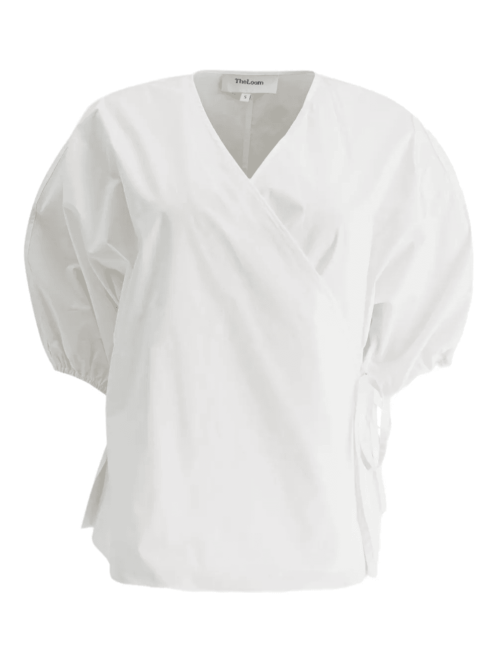 puff-sleeve wrap top - Image 1