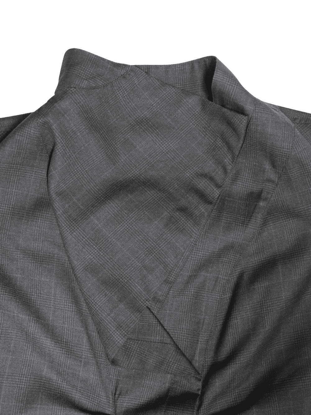 draped checkered-pattern mini dress - Image 1