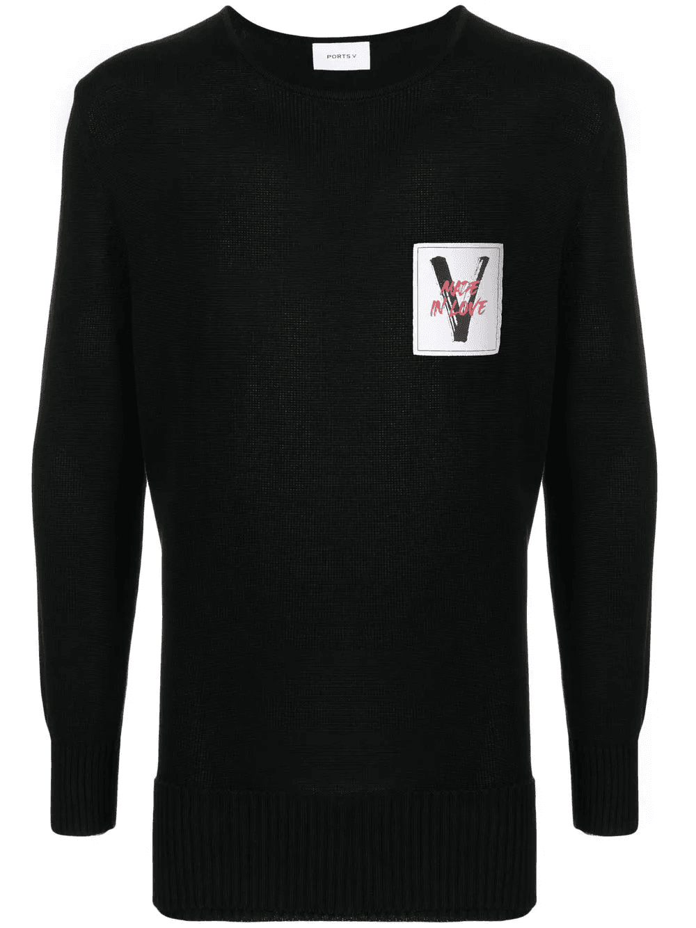 logo-patch crew-neck jumper - Image 1