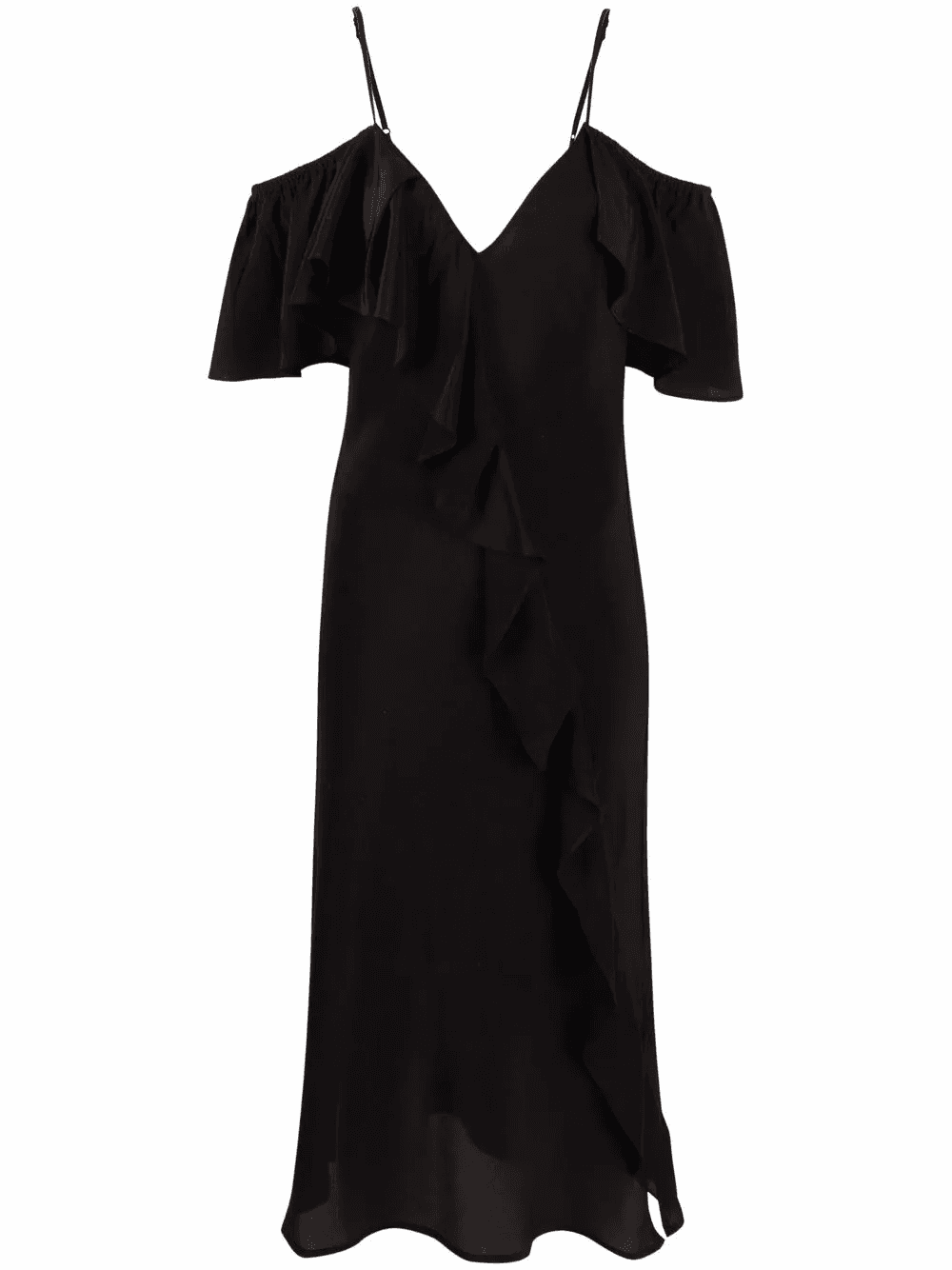 ruffle-detail V-neck dress - Image 1