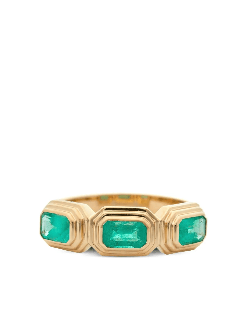 18K yellow gold Baxter emerald ring - Image 1