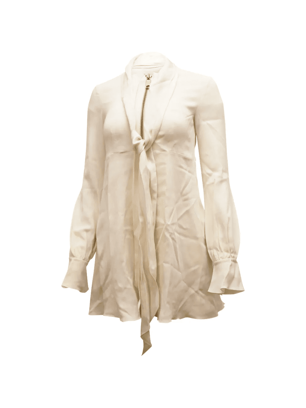 tie-neck puff-sleeve mini dress - Image 1