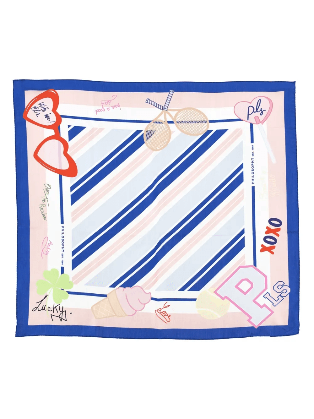 striped border scarf - Image 1