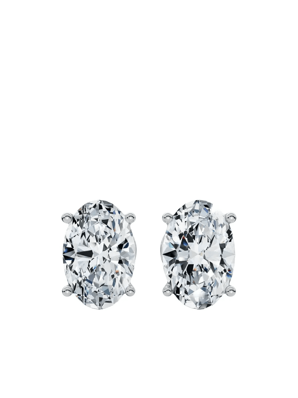 14kt white gold diamond stud earrings - Image 1