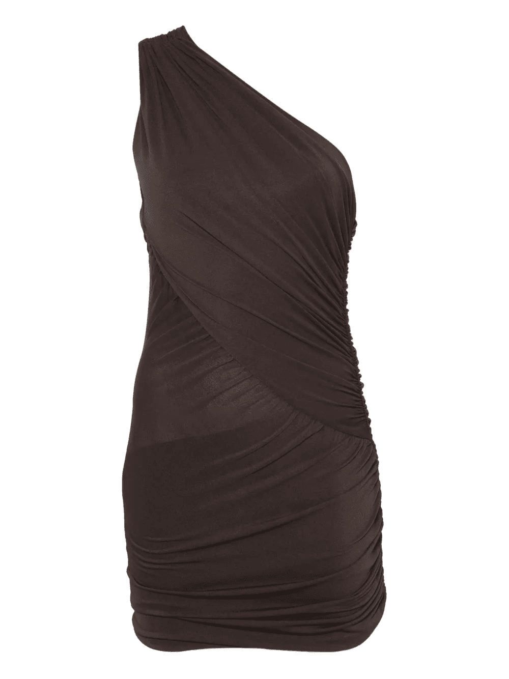 one-shoulder ruched dress - Image 1