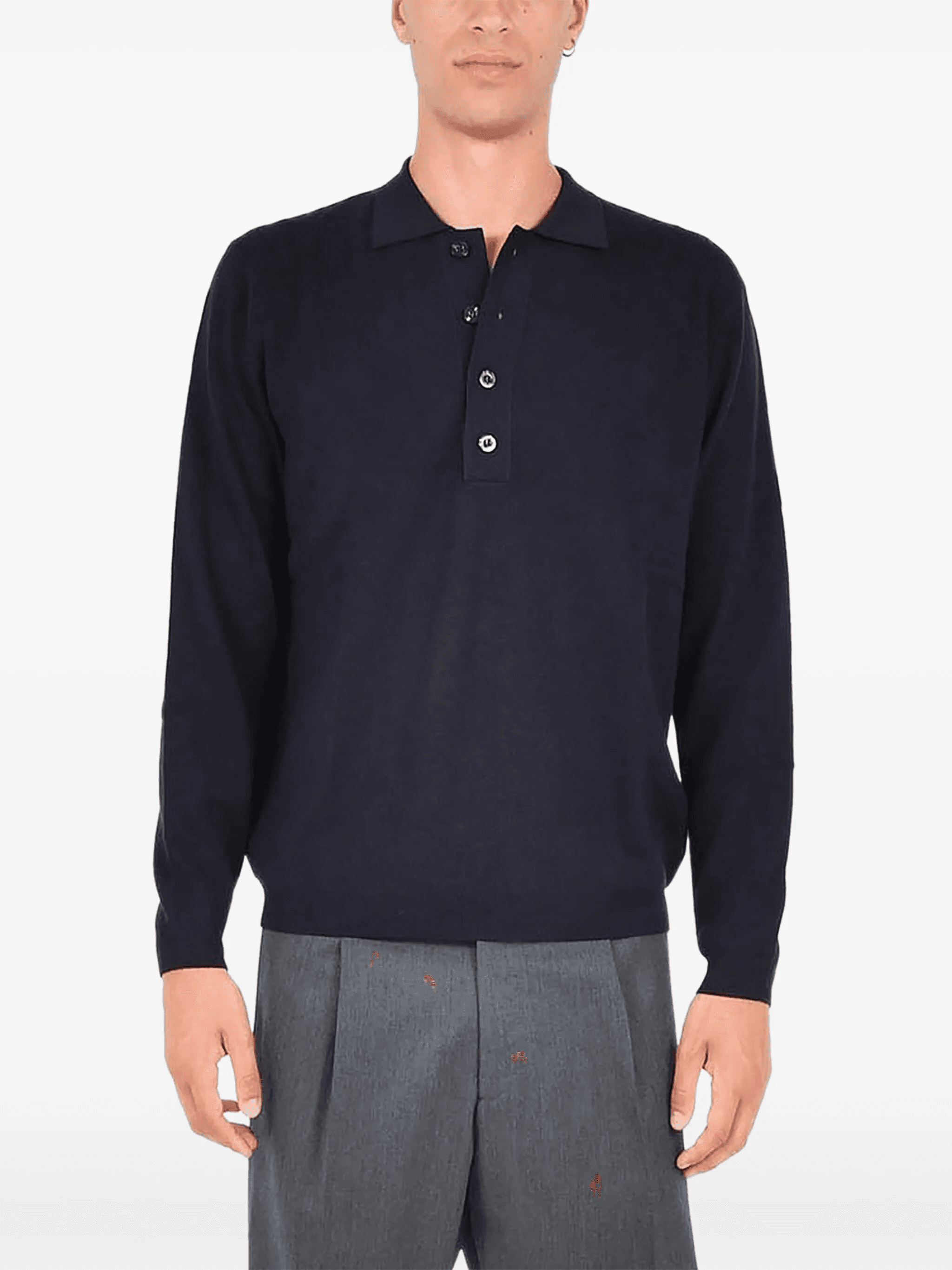 long-sleeve polo shirt - Image 1