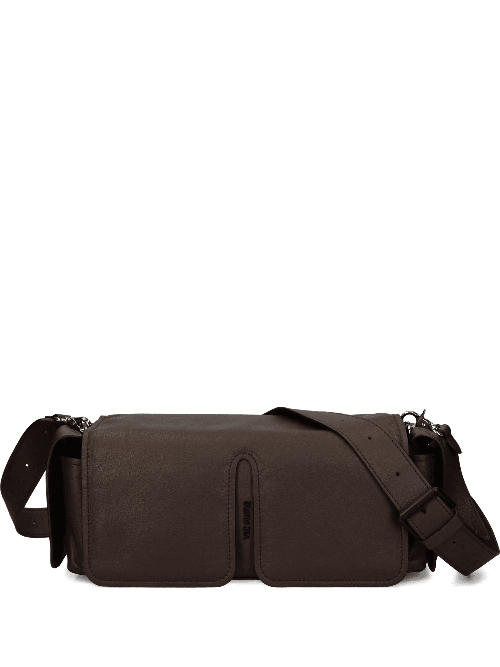 flap leather cross body bag - Image 1