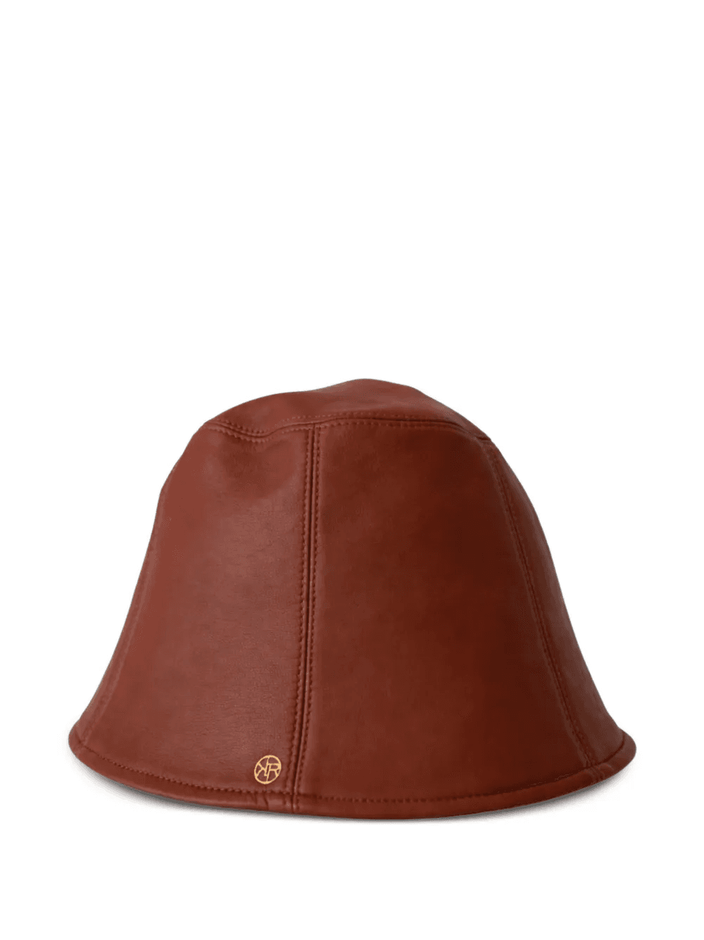 logo-plaque leather bucket hat - Image 1