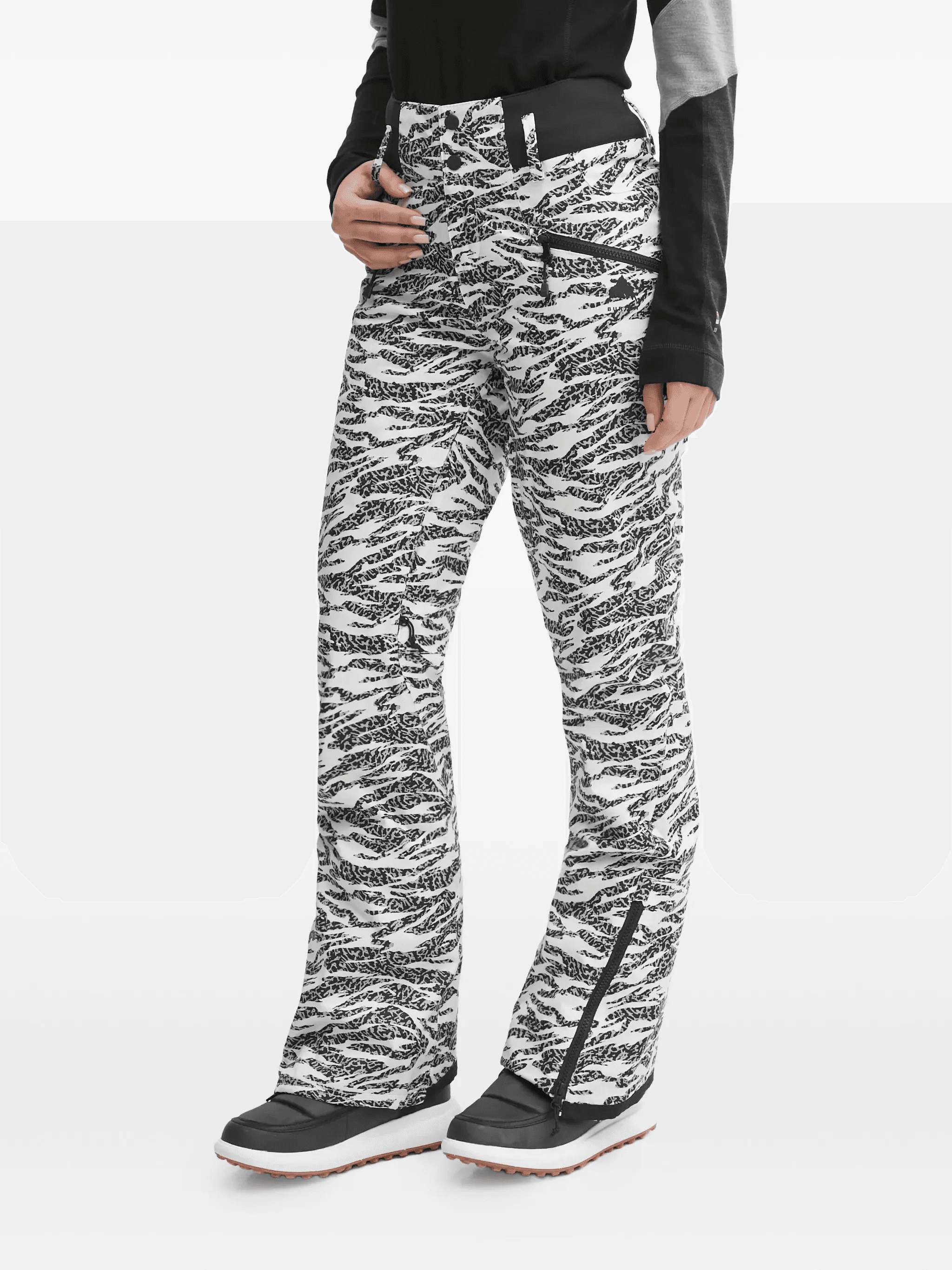animal-pattern ski pants - Image 1