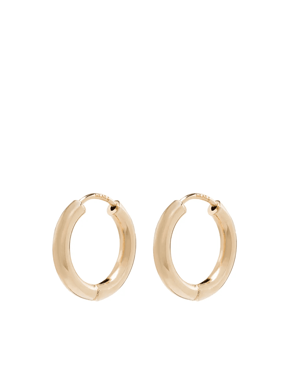 14kt yellow gold small hoop earrings - Image 1