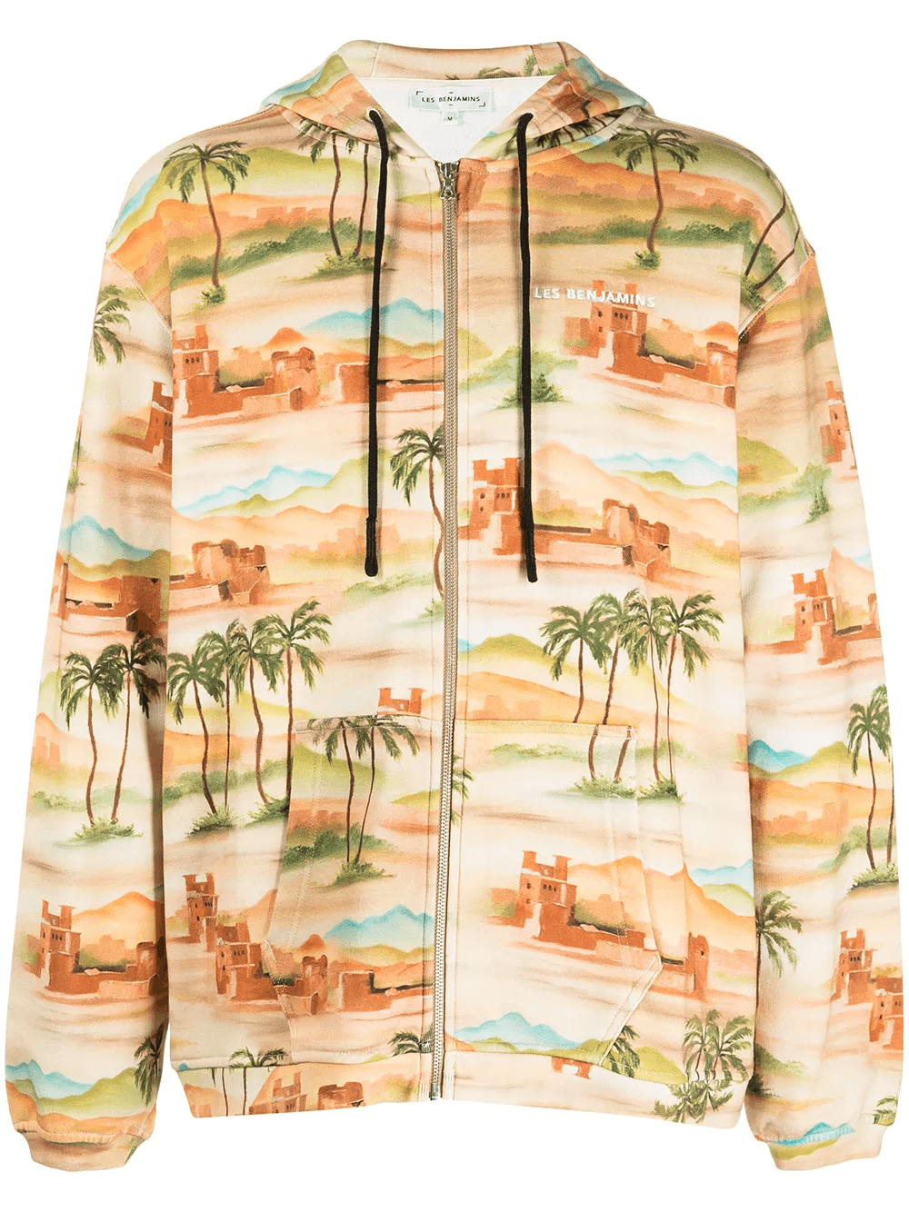 graphic-print zip-up hoodie - Image 1