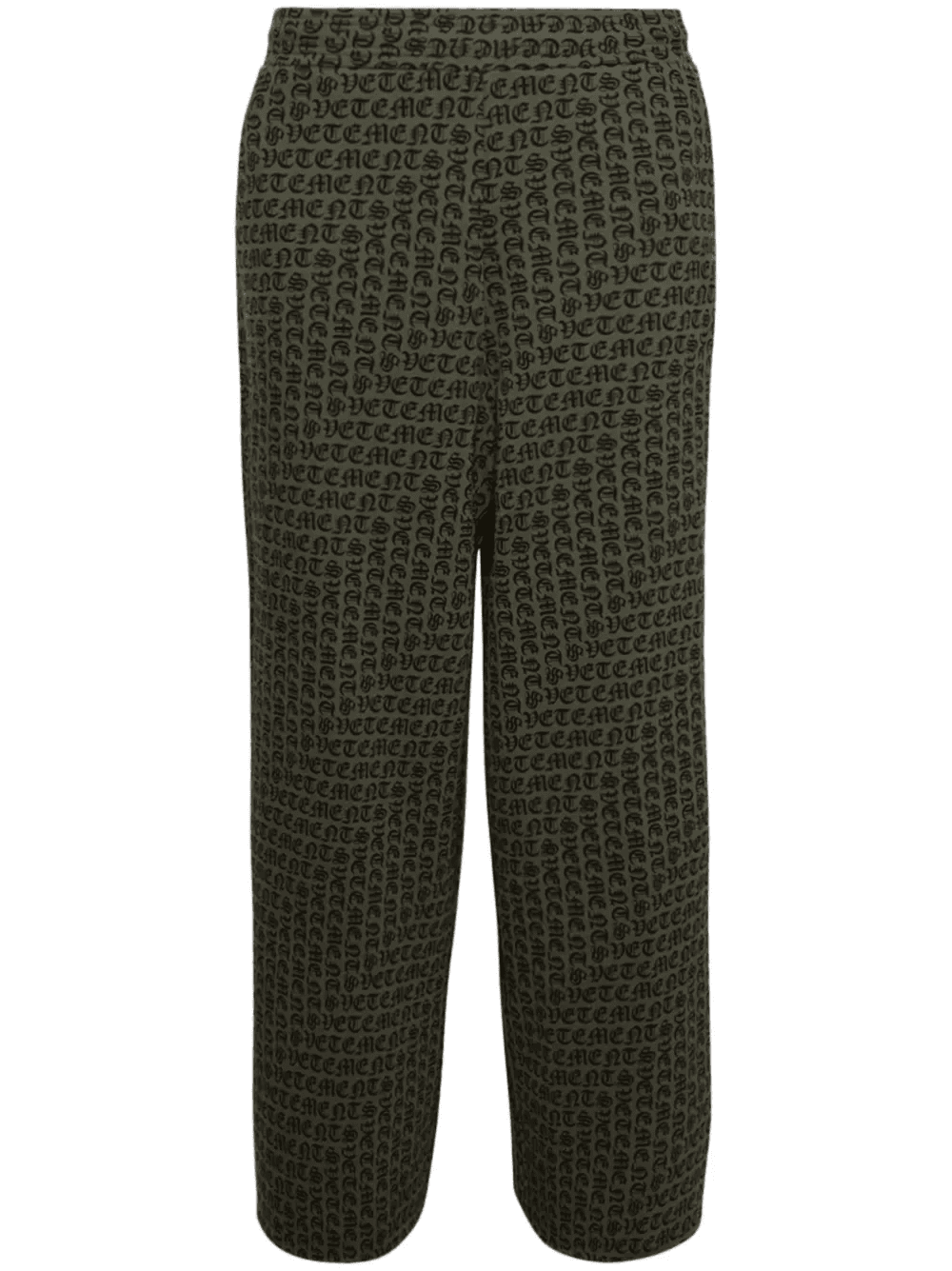 monogram-print cotton wide-leg trousers - Image 1