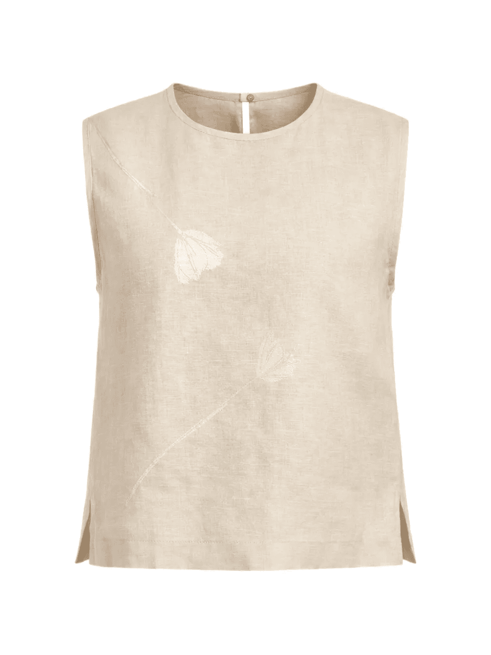 floral sleeveless top - Image 1